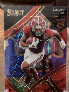 JAHMYR GIBBS 2023 Panini Select Draft Picks - Red Lazer Prizm Field Level Rookie