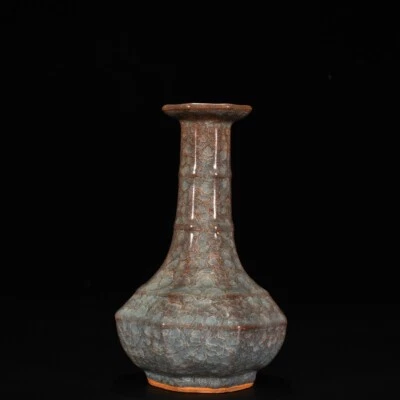 9.1" China Old Classic Porcelain Song Dynasty Guan Kiln Ice Crack Mallet Vase - Изображение 1 из 4