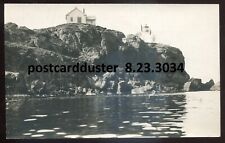 TIVERTON Nova Scotia 1920s Boar's Head Lighthouse. Real Photo Postcard