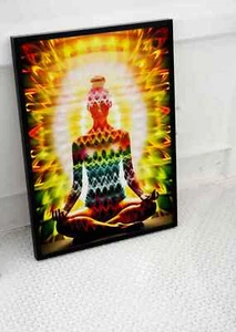 TRIPPY PSYCHEDELIC MEDITATION POSTER PRINT LARGE ART SIZE A3 A4 A2 A1 - Picture 1 of 1