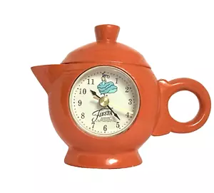 Genuine Fiesta Accessories Teapot Clock Persimmon 2555-5867 Copco HLC - Picture 1 of 9
