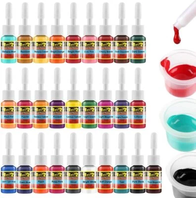 SOLONG 28 Colors Tattoo Ink Set Pigment Kit 1/6Oz (5Ml) Supply Bright Long Lasting