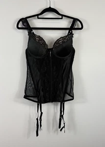 Lovehoney women's black corset Treasure Me Push Up Basque Size M RRP $84.95 - Picture 1 of 10