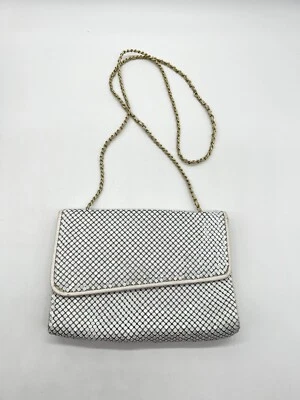 Винтажный Bueno металлический сетки кожаный кошелек трансформируемый клатч белый - Изображение 1 из 4