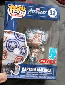 Funko POP! Art Series Marvel Avengers Captain America #32 Exclusive - Picture 1 of 4