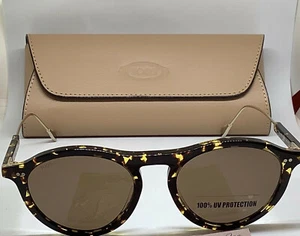 TOD'S TO0229 52E 51 TORTOISE HAVANA BROWN/GOLD SUNGLASS NEW WITH CASE/CLOTH - Picture 1 of 12