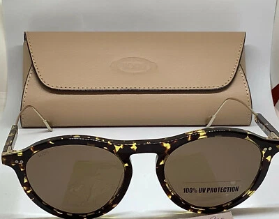 TOD'S TO0229 52E 51 TORTOISE HAVANA BROWN/GOLD SUNGLASS NEW WITH CASE/CLOTH - Image 1 of 4