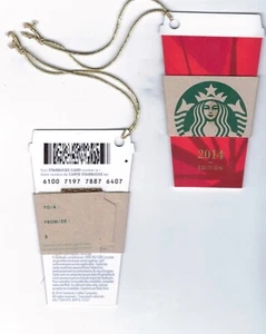 2014 - Mini Red Holiday Cup Starbucks CANADA RELOADABLE GIFT CARD - Picture 1 of 1