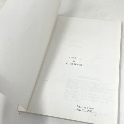 ET Movie Script Rare 1981 A Boys Life Original Willian Kotzwinkle Copy BOY00062 - Image 1 of 4