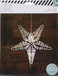 American Crafts SILVER STAR Paper LANTERN 340591 Heidi Swapp FIVE POINT  17” New - Picture 1 of 10