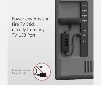 Mission USB Power Cable For Amazon Fire Tv Eliminates Streaming Stick Adapter UK - Image 1 of 4