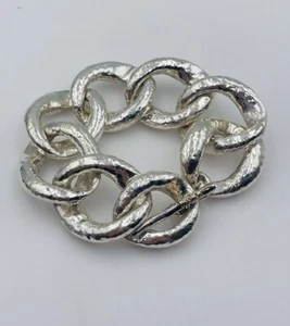 Ippolita Sterling Silver Bastille Hammered Wide Large Link Toggle Bracelet - Picture 1 of 7