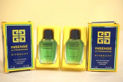  Insense Ultramarine by Givenchy one pair of  EDT Splash Mini 7 ml  Men Vintage - Image 1 of 4