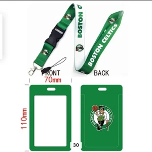 Boston Celtics Lanyard Keychain AND ID Tag Holder Basketball Fan Gift Merch - Picture 1 of 1