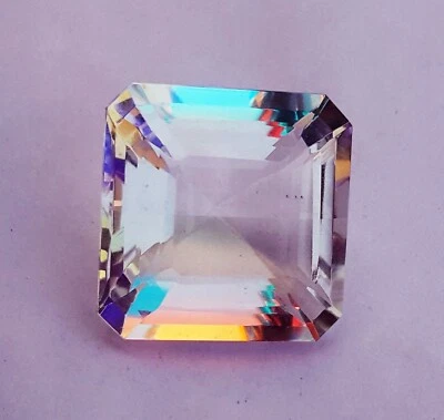 Loose Gemstone Mystic Quartz Square Shape 75.30 Ct Certified With Free Gift - Image 1 of 4