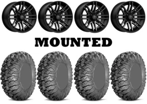 Kit 4 EFX MotoClaw Tires 28x9-15 on MSA M40 Rogue Machined Wheels FXT - Picture 1 of 5