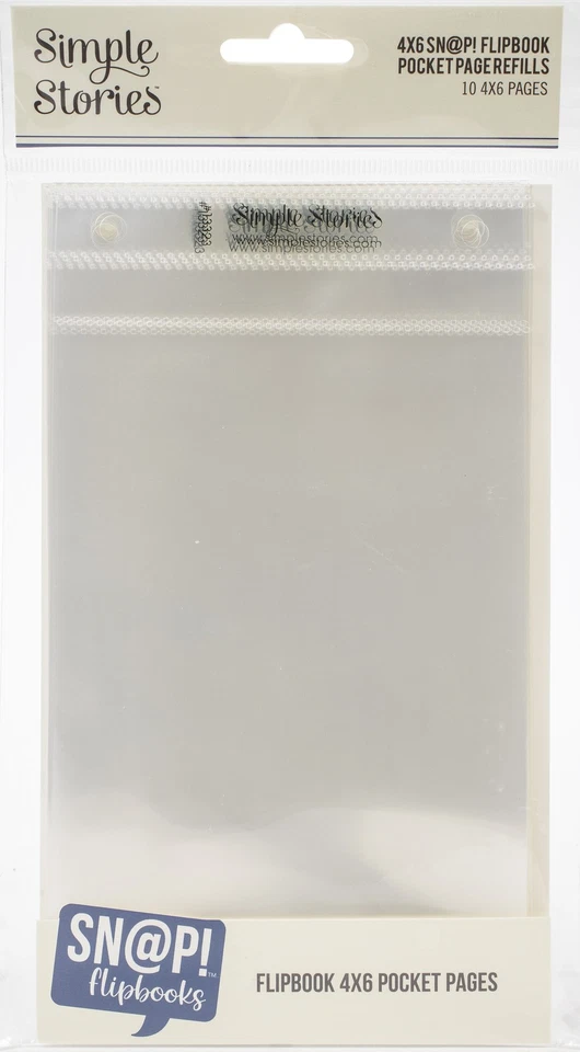 Simple Stories Sn@p! Pocket Pages For 4"X6" Flipbooks 10/Pkg-(1) 4"X6" Pocket - Изображение 1 из 1