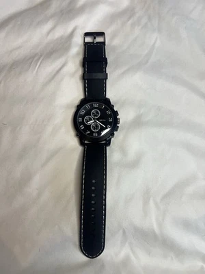 Men's BREDA Large Black 49mm Watch, Black Silicone 8135 - Image 1 of 4