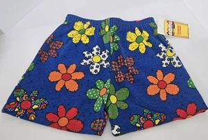 Vintage 80er Mädchen Shorts Buntstift Menge Patchwork Muster Bunt 4T. Neu mit Etikett - Bild 1 von 9