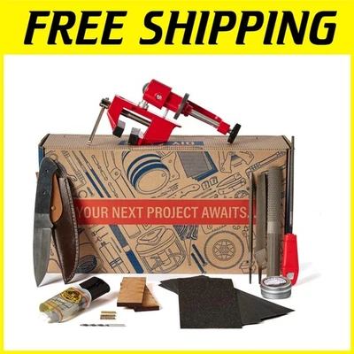 Maple Handle Knife Crafting Set with Leather Sheath - Image 1 of 4