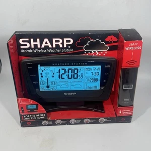 Sharp Atomic Funk Wetterstation Modell SPC502A Luftdruck Luftfeuchtigkeit - Bild 1 von 6