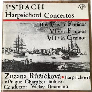 JS Bach Harpsichord Concertos Supraphon Zuzana Růžičková 1968 Vinyl LP - Picture 1 of 12