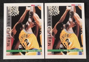 1992 NBA Hoops Magic Johnson Lot Of 2 HOF No. 328 Los Angeles Lakers - Picture 1 of 14