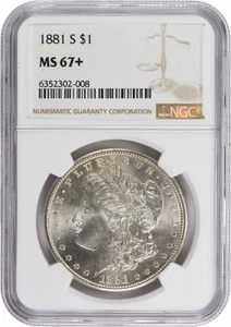 1881-S Morgan Silver Dollar MS67+ NGC - Picture 1 of 4