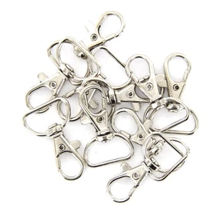 10 Pezzi Chiave Aragosta Appesa Acciaio Inox Girevole Gancio a Scatto Trigger - Foto 1 di 3