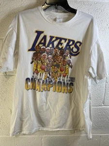 2020 Los Angeles Lakers NBA Champions T-Shirt Men’s XL Tee LeBron Charcature - Picture 1 of 6