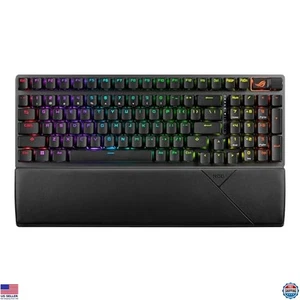 Wireless Gaming Keyboard, Tri-Mode, Hot-Swappable, RGB, PBT Keycaps, Black - Picture 1 of 6