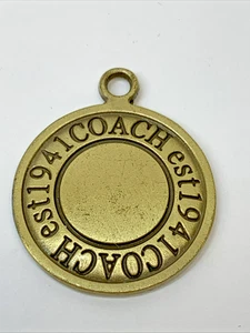 Vintage Coach Bronze Metall Geldbörse Anhänger Anhänger Retro - Bild 1 von 14