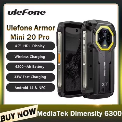Ulefone Armor Mini 20 Pro 5G Rugged Phone 4.7" 64MP Night Camera LED Light NFC - Image 1 of 4
