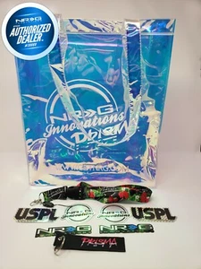 NEW NRG U.S.P.L PROMO COMBO KIT - TOTE BAG + STICKERS + KEY CHAIN + LANYARD - Picture 1 of 8