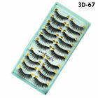 10Pairs 3D False Eyelashes Wispy Fluffy Natural Soft Long False Eyelashes Makeu?
