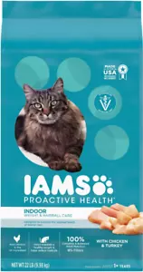 Iams ProActive Health Indoor Weight & Hairball Care Adult Dry Cat Food, 22 lb - Picture 1 of 8