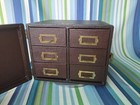 Vintage Barnett & Jaffe Baja 6 Drawer File Box Case 35mm Slide Storage
