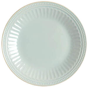 Lenox French Perle Groove Ice Blue Accent Luncheon Plate 11576774
