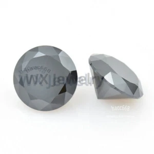 100pcs 0.8mm-2.0mm Round Cut Black Loose Cubic Zirconia Stone for Making Jewelry - Picture 1 of 25