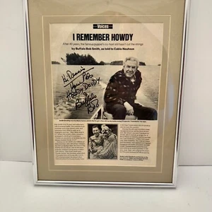 Buffalo Bob Smith SIGNED Howdy Doody People Magazine Article 1987 Matted Framed - Picture 1 of 10