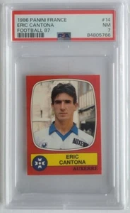 1986 Panini France Eric Cantona Football 87 #14 PSA 7 - Picture 1 of 2