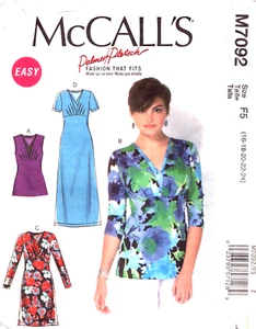 McCall's 7092 ~ Prendas para el torso y vestidos suéter de Misses ajustado corpiño ~ 16-24 - Imagen 1 de 6
