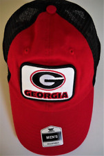 GEORGIA BULLDOGS ADULT SNAPBACK CAP HAT WITH LOGO PATCH ON FRONT, BLACK MESHBACK