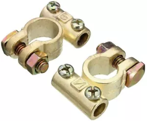2 Piezas 12V Ocio Batería Terminales Conectores Abrazaderas Coche Furgoneta Caravana Autocaravana - Imagen 1 de 2