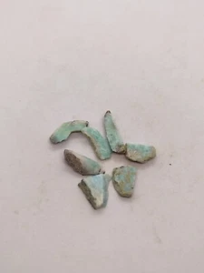 Larimar Raw Slices 17–25mm – 70ct, 7pcs, Ocean Blue Natural Rough - Picture 1 of 3