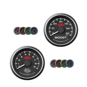 SAAS Muscle Series Diesel EGT & Boost >60 PSI 52mm 2" Analogue Gauge Combo Black - Picture 1 of 12