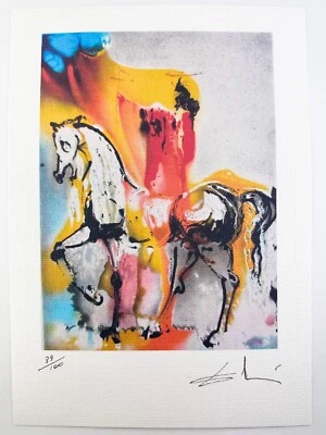 Salvador Dali Original Vintage Art Print Lithograph Signed Limited with COA - Image 1 of 3