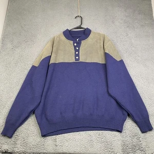 Filson Henley Guide Sweater Mens XXL Navy 100% Wool 100% Cot Cape Hunter 710 VTG - Picture 1 of 13