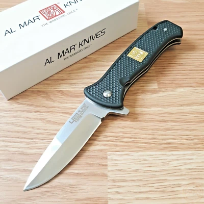 Al Mar 40th Annv SERE Folding Knife 3.63" D2 Tool Steel Talon Blade FRN Handle - Image 1 of 4