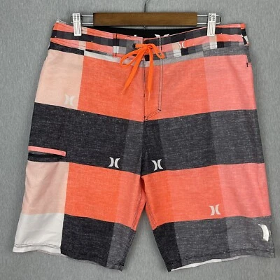 Pantalones Cortos de Tabla Hurley Phantom Para Hombres 32 Natación Surf Negro Brillante Coral Gris Melocotón Foto 1 de 4